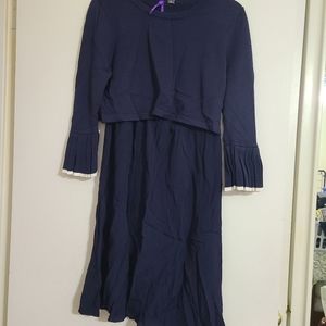 Seraphine navy maternity/nursing 2 piece dress